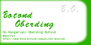 botond oberding business card